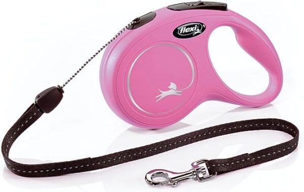 Flexi New Classic Retractable Cord Leash - Pink